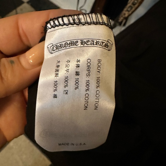 Chrome Hearts Black Long Sleeve Staff Only Rare Graphic Tee Never Worn - Picture 8 of 10